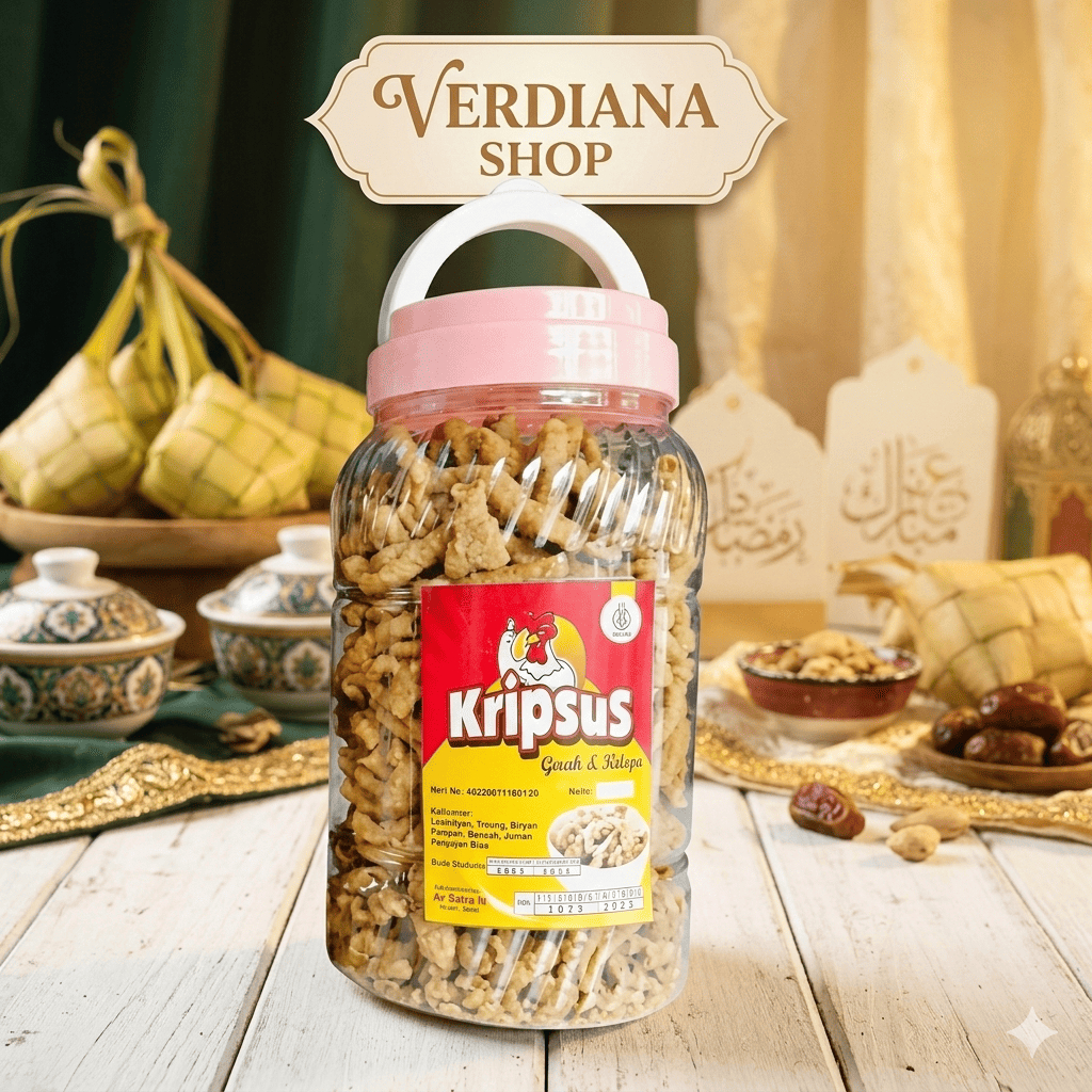 jajan lebaran keripik usus kemasan toples renyah gurih murah berkualitas