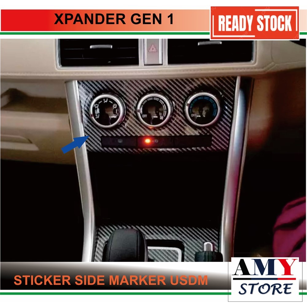 AMY657- STICKER XPANDER PANEL AC MOTIF KARBON, AKSESORIES STIKER PANEL AC UNIT XPANDER, XPANDER PANE