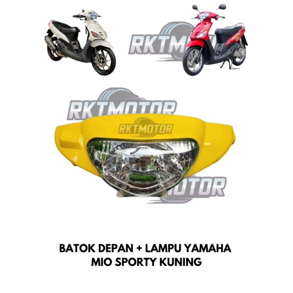 BATOK DEPAN + LAMPU YAMAHA MIO SPORTY KUNING // BATOK DEPAN MIO LAMA MIO SPORTY