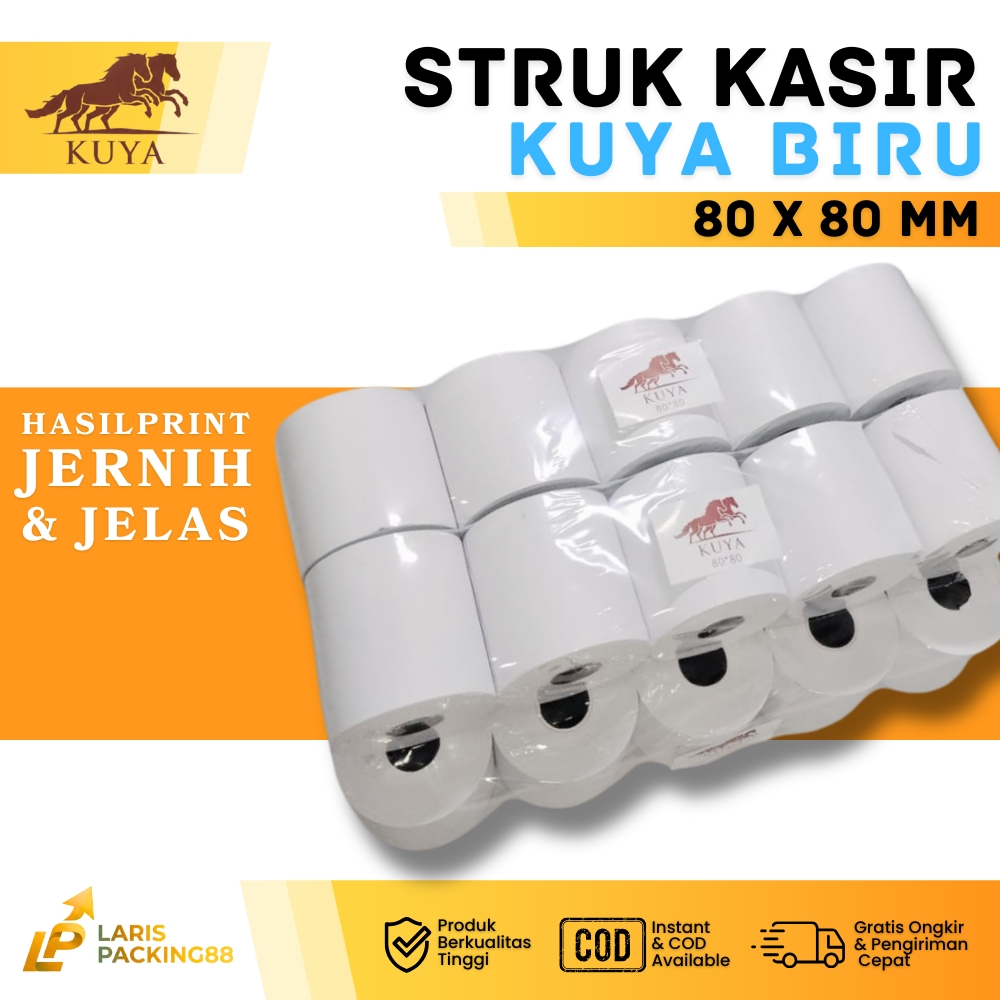 KUYA BIRU THERMAL STRUK KASIR 80X80 mm