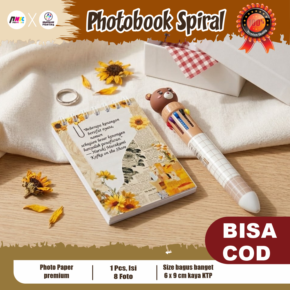 Mini Album Spiral Aesthetic folaroid / Photobook Custom Hadiah Anniversary Pasangan & Bestie / Kolek