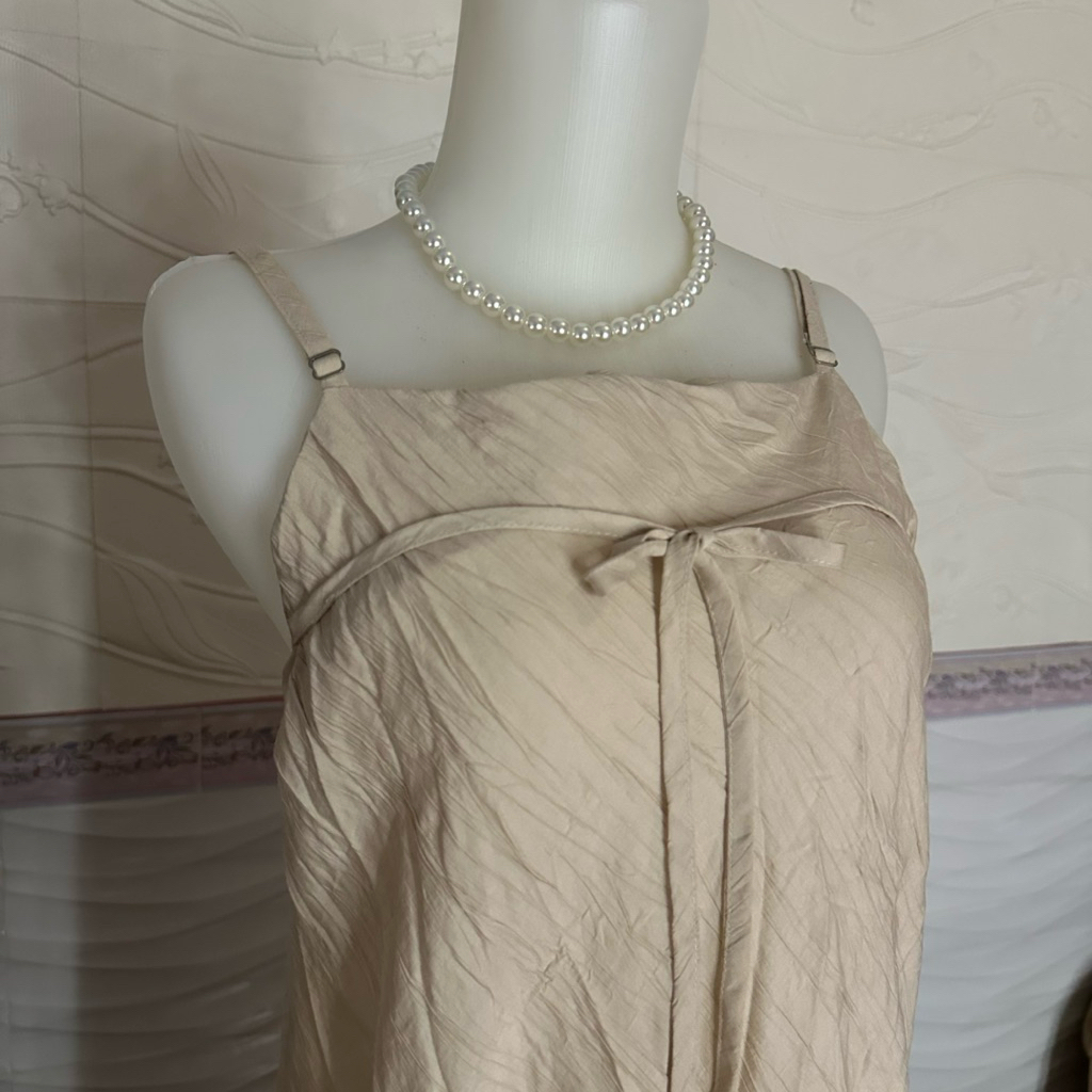 coklat muda long Dress OL