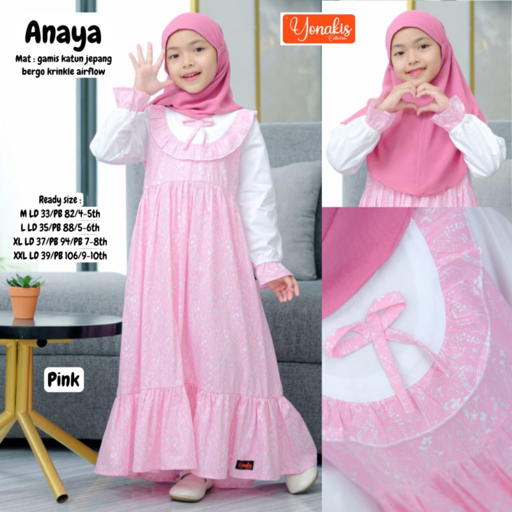 Gamis anak perempuan| Anaya BY Yonakis|