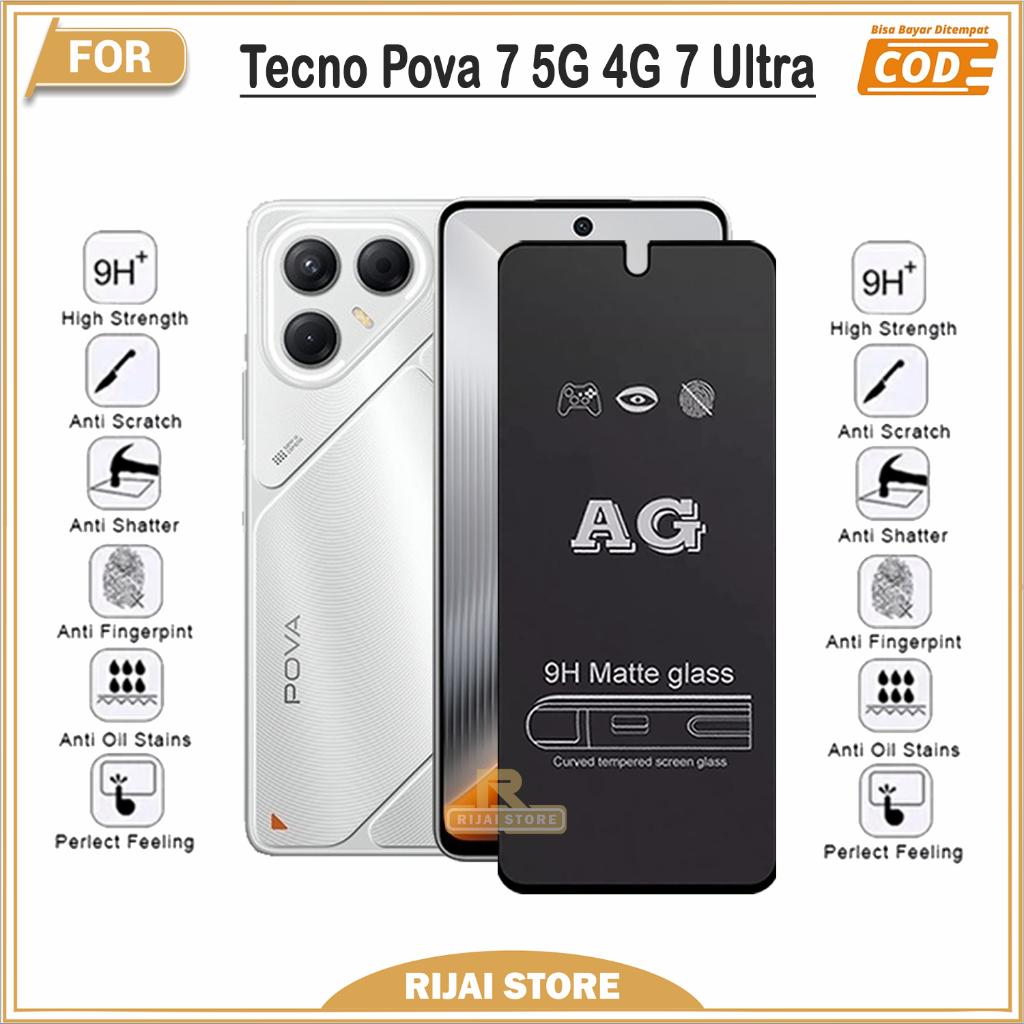 Pelindung Layar Hydrogel Dan Tempered Glass Tecno Pova 7 5G Pova 7 4G Pova 7 Pro Pova 7 Ultra Layar 