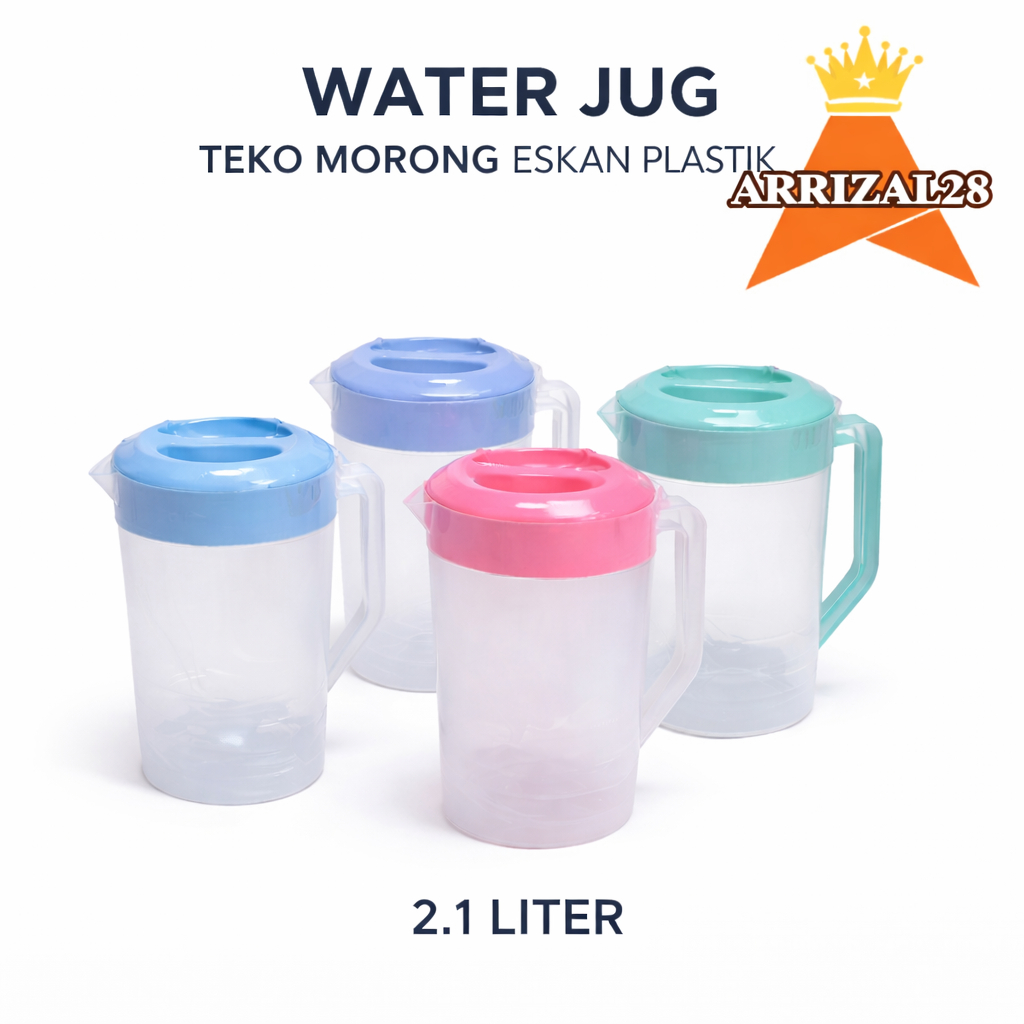 (BUBBLEWRAP) TEKO AIR MORONG PLASTIK WATER JUG TRANSPARAN 2.1 LITER