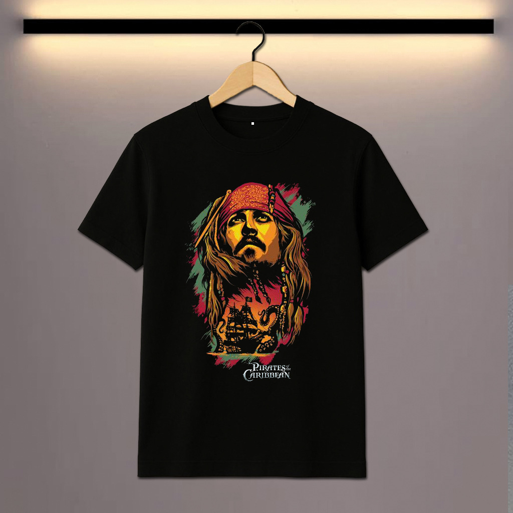 Kaos / T-shirt  pirates of the caribbean Cotton Combad 30 S  Adem & Nyaman