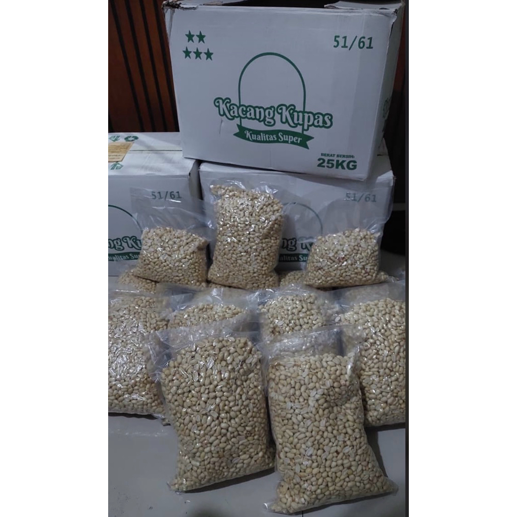 Kacang kupas ukuran sedang-kecil