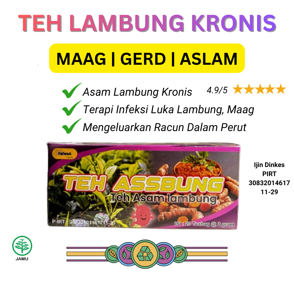 Teh Asam Lambung Maag Gerd Teh Assbung Pengobatan Herbal Lambung Alami Isi 20
