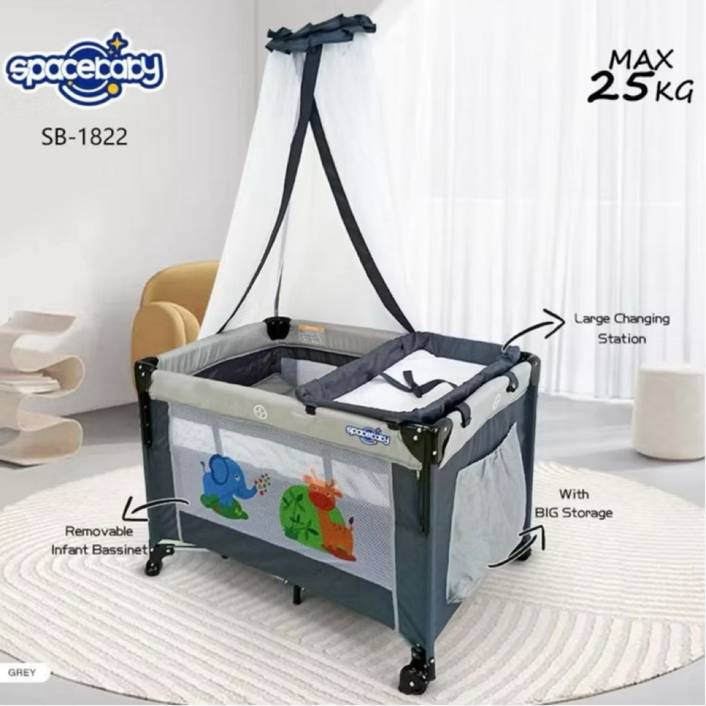 Preloved Spacebaby Baby Box Side Bed SB 1822 Kasur Bayi