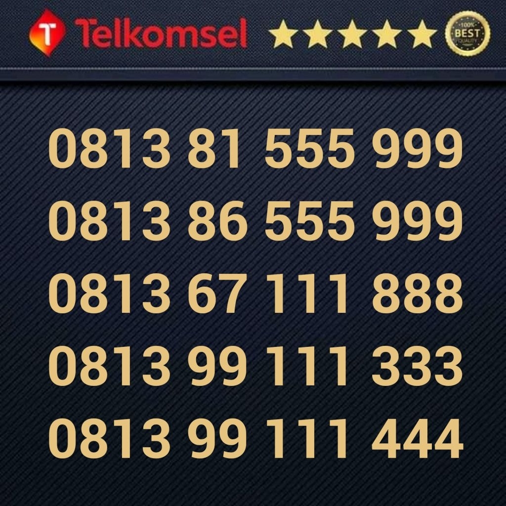 Kartu Perdana SIMPATI - Nomor Cantik 0813 81 555 999 0813 86 555 999 0813 67 111 888 081 39 666 8999