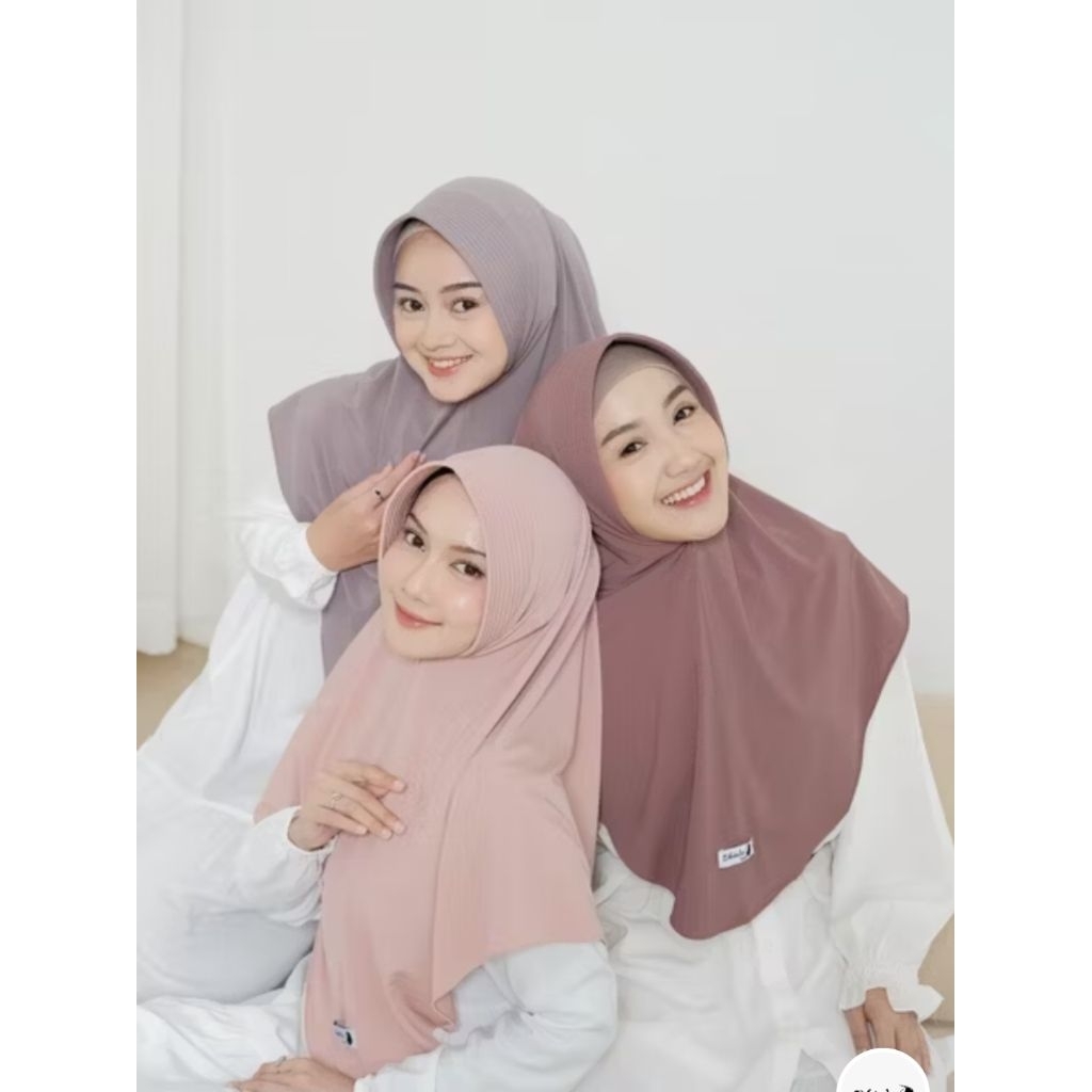 Dhinda Hijab ORI - Pet (L) / Hijab Daily Bergo Instan Jersey Dhinda ORI Pet (L/Jumbo)