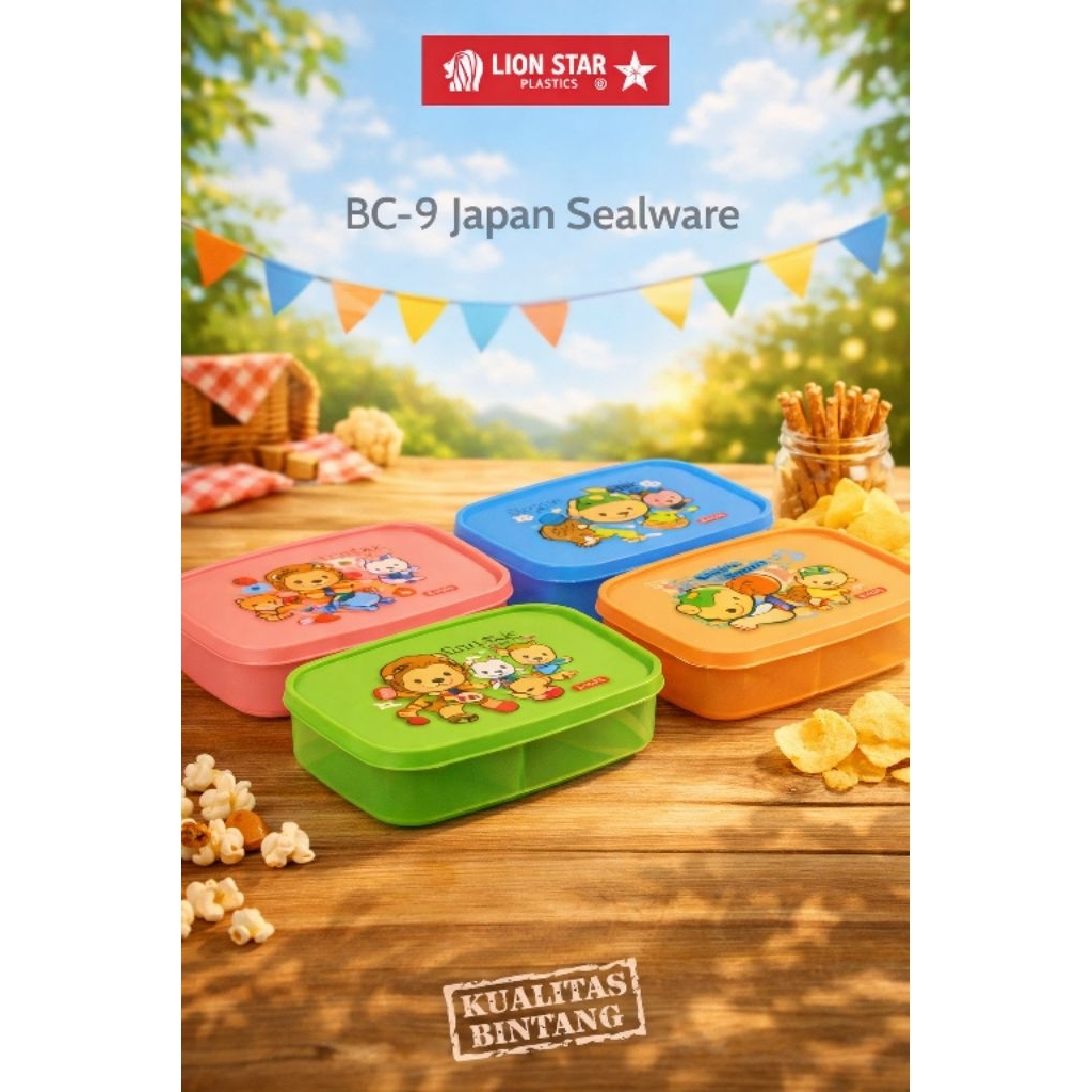 kotak bekal bento / kotak makan  anak Lion Star BC-9 Japan Sealware