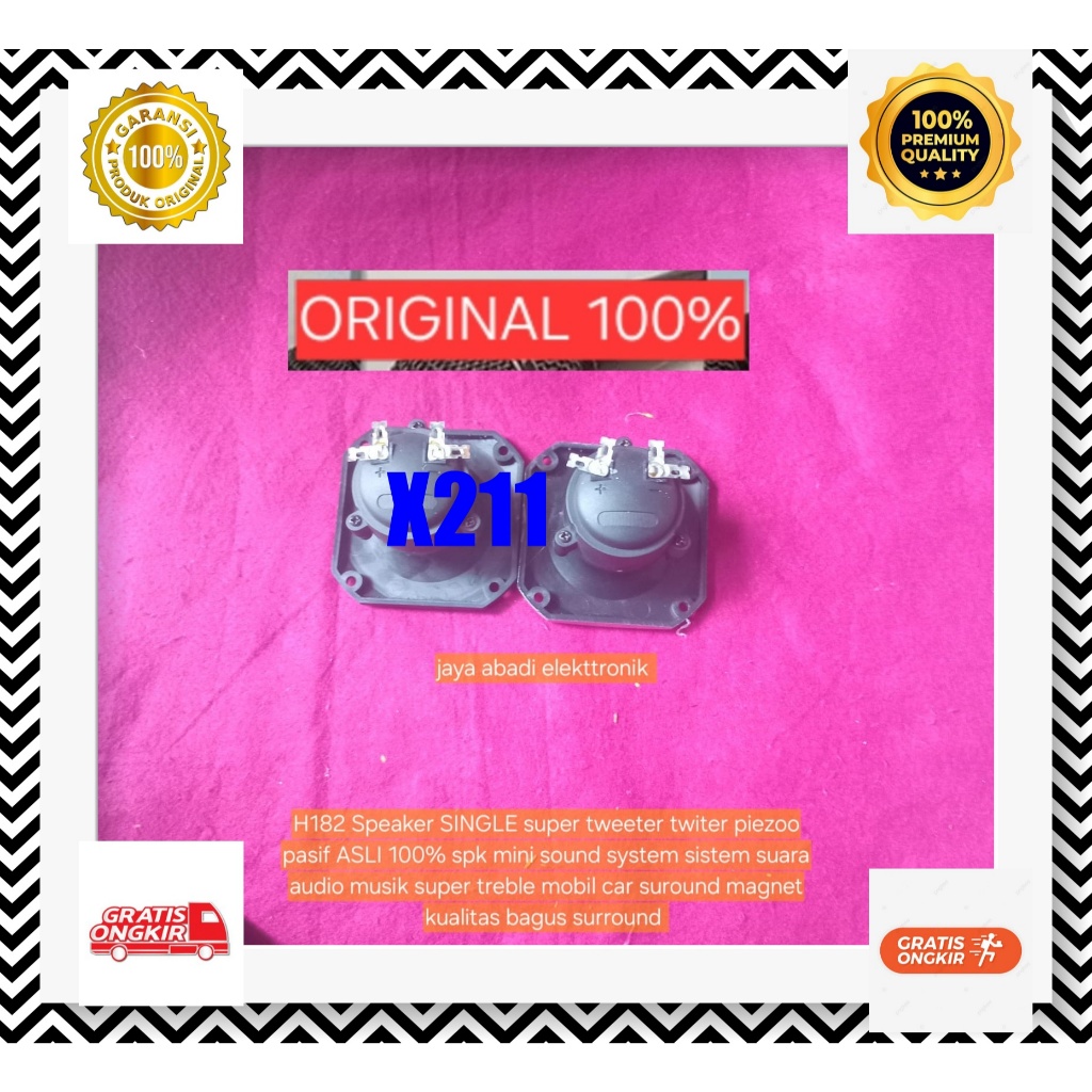 X211  vocal PIEZO booster Speaker SINGLE super tweeter twiter piezoo pasif ASLI 100% spk mini sound 