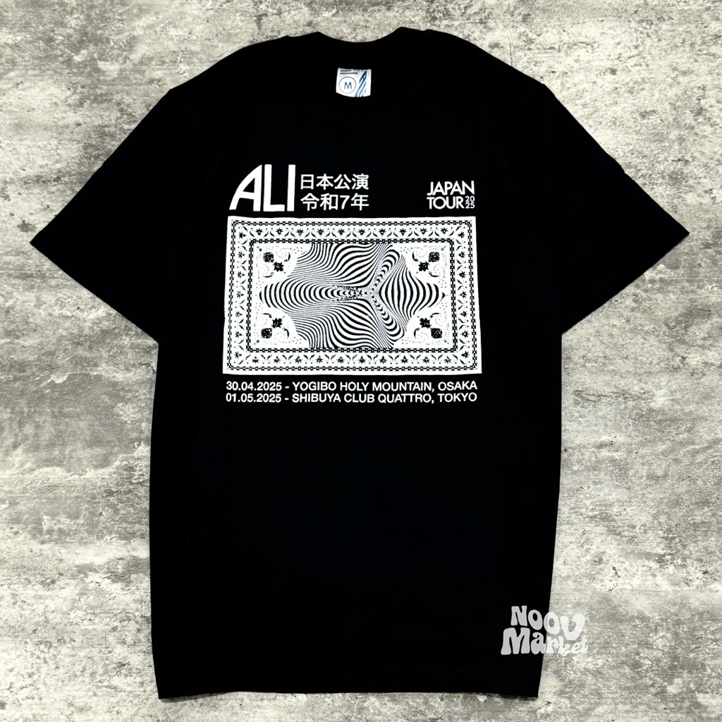 NOOV MUSIC Tshirt Baju Kaos Tshirt ALI RADIO - JAPAN TOUR 2025 CARPET BLACK | Official Merchandise |