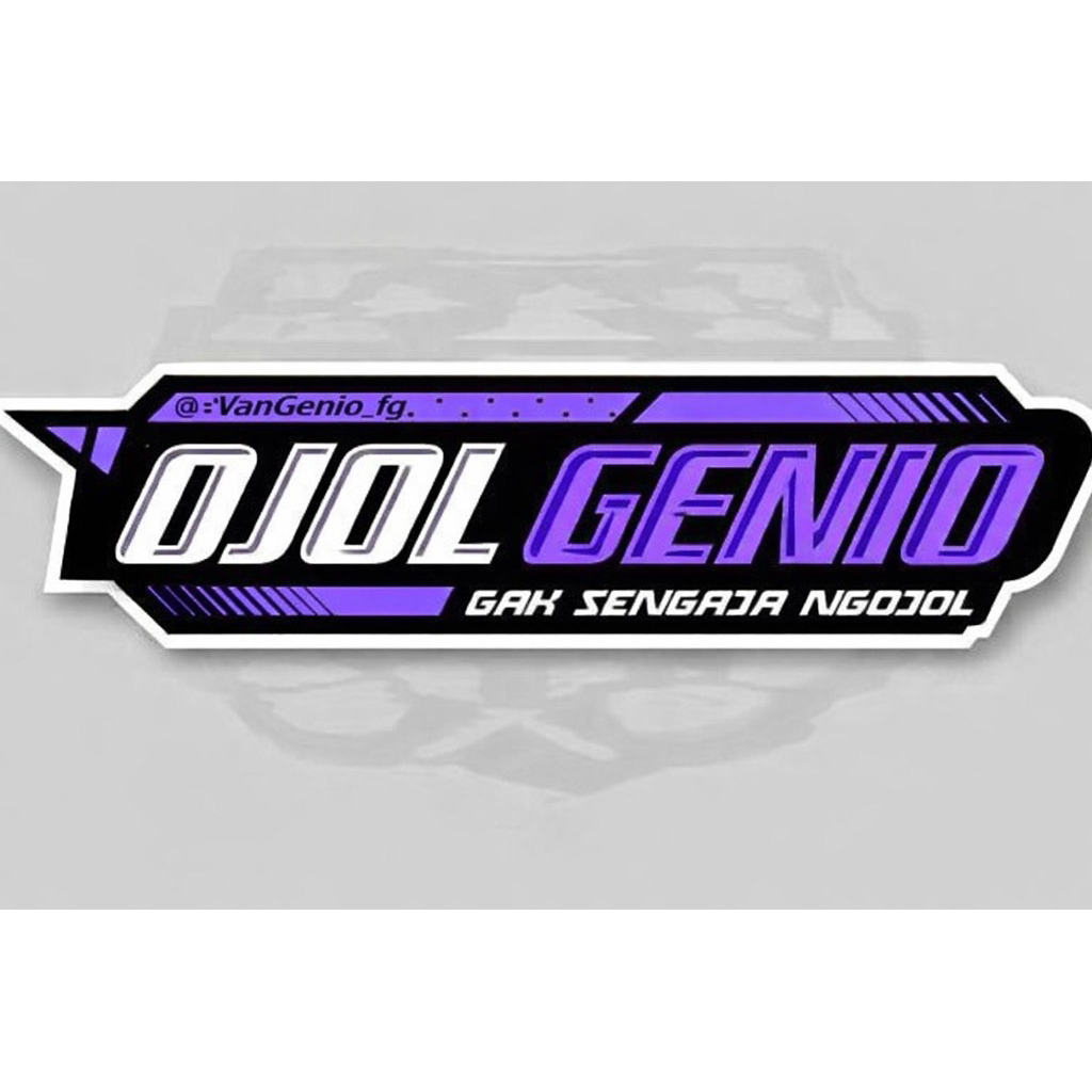 stiker ojol genio