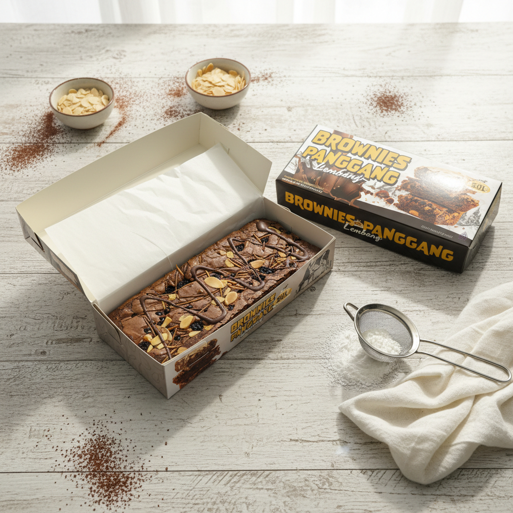 [ FRESH PRODUKSI BARU ] Brownies Panggang Lembang SDL - Brownies Shiny Crust Original Oleh-oleh Lemb