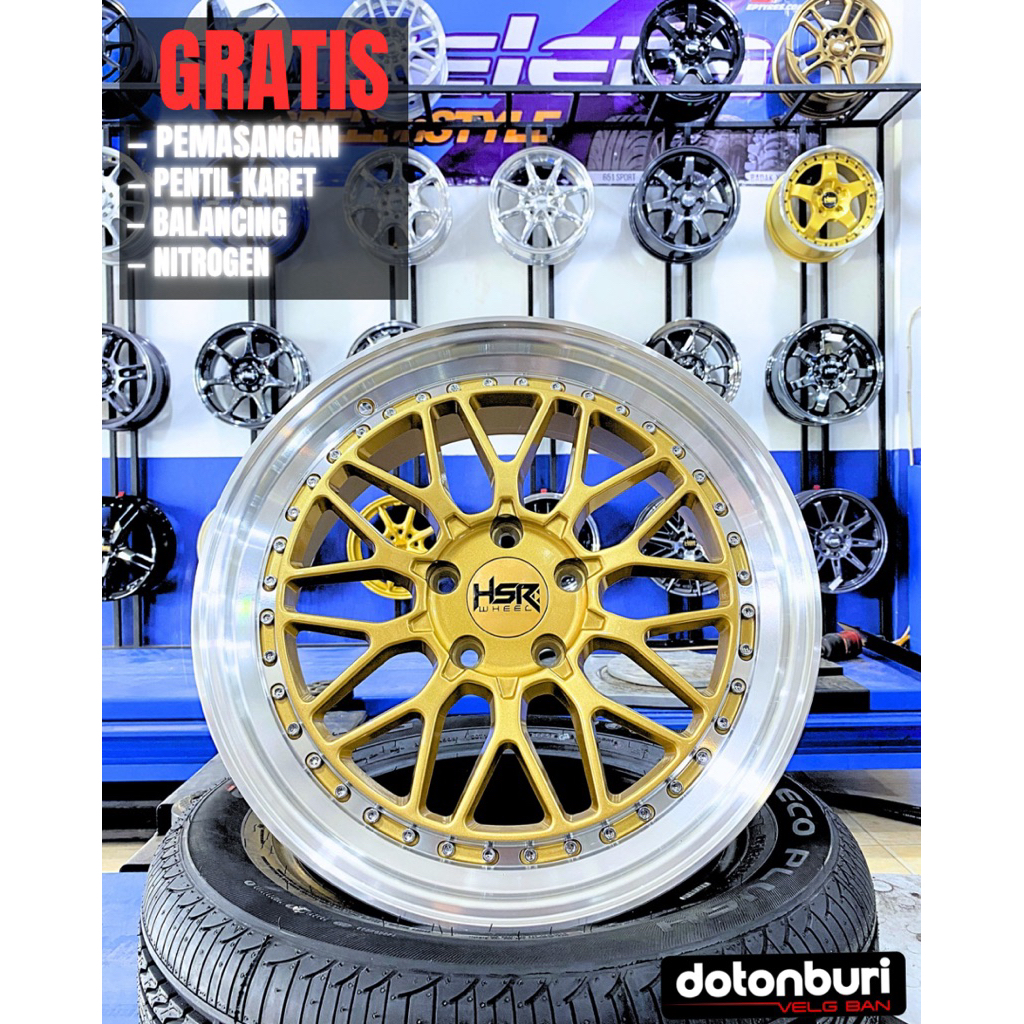 Pelak Velg Mobil R18 Innova Expander Rush Civic Outlender CRV HrV dll HSR Sigi Ring 18 Gold