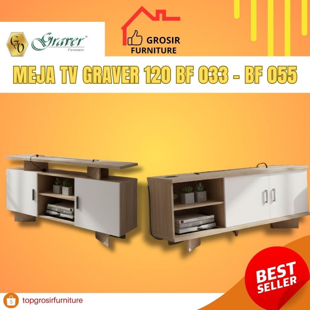 MEJA TV - BUFET TV - RAK TV GRAVER MODERN DESIGN - BF 033 & BF 055