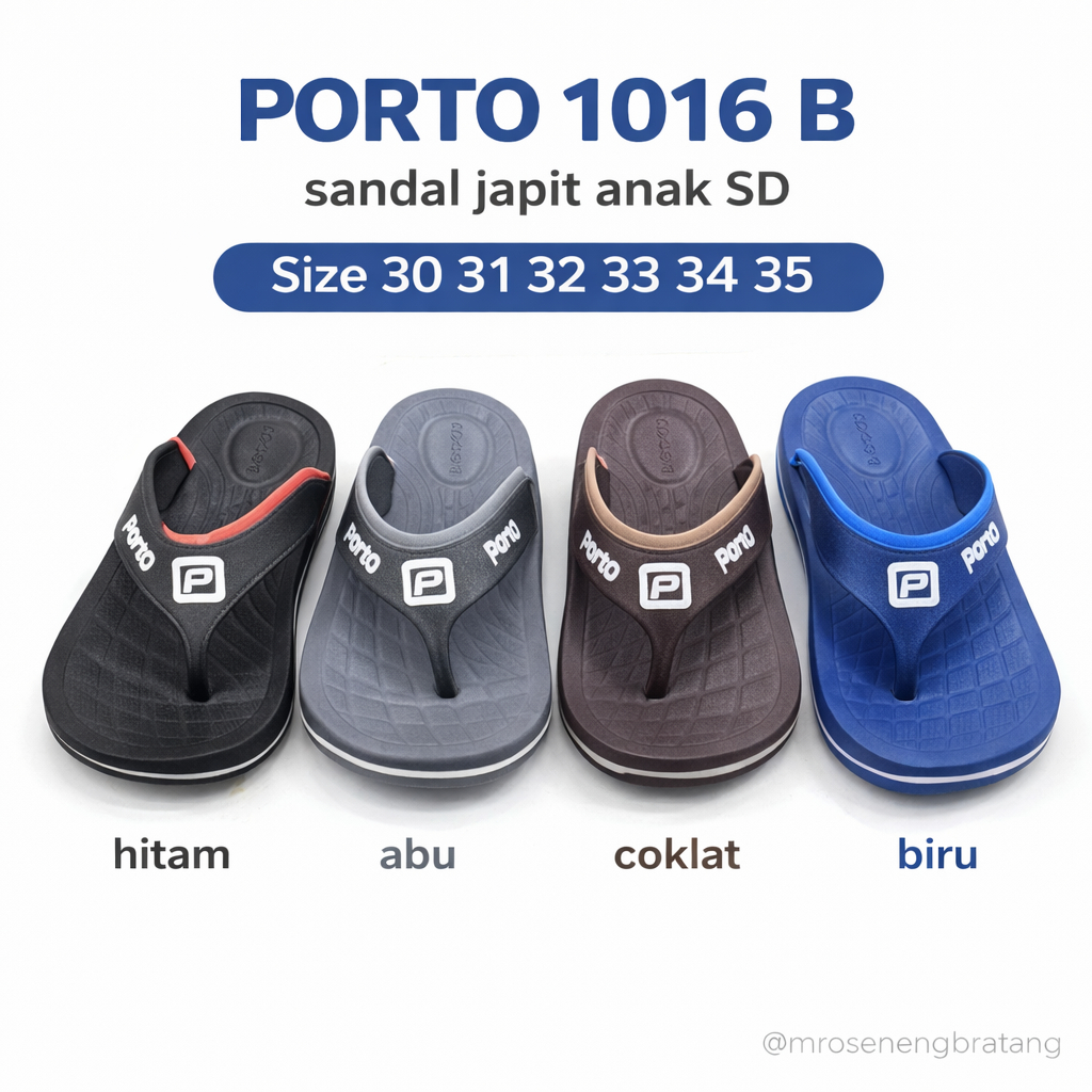 PORTO 1016 B sandal japit anak SD size 30 31 32 33 34 35