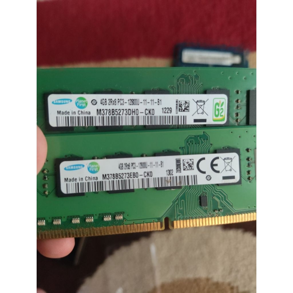 RAM DDR3 8GB kit 2x4 1600mhz Samsung