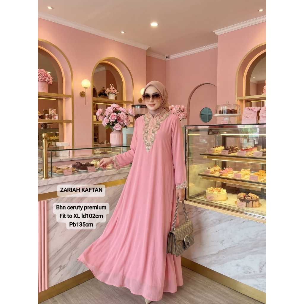 JCS LABEL / SYAHRINI KAFTAN / BAJU LEBARAN WANITA / KAFTAN MAXY DRESS MUSLIMAH GAMIS KAFTAN MURAH