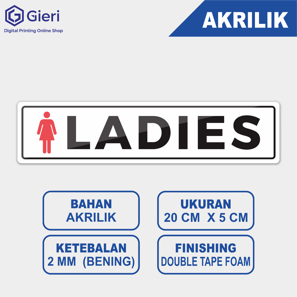LADIES / WC WANITA / AKRILIK TEMPEL