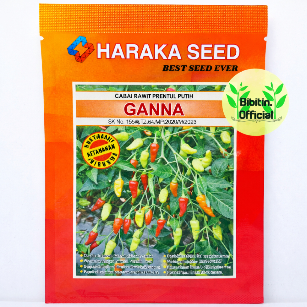 (BISA COD) 10 GRAM - BENIH BIBIT CABE RAWIT PRENTUL PUTIH "GANNA" - HARAKA SEED
