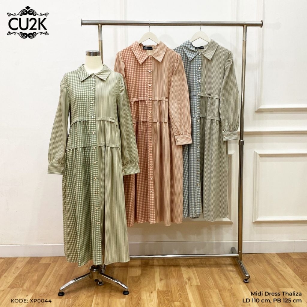 MIDI Dress Thaliza katun premium CU2K