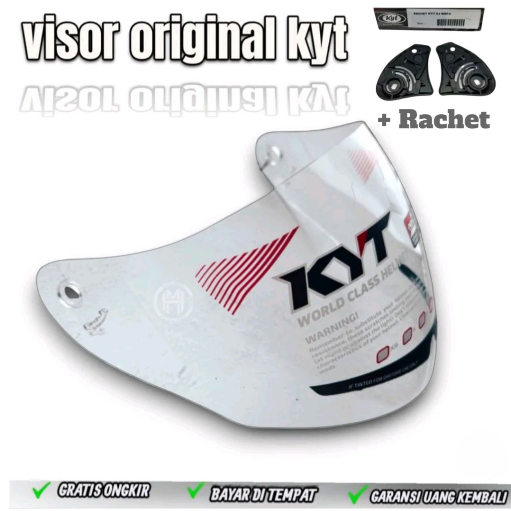 kaca helm kyt galaxy original 100% asli + rachet