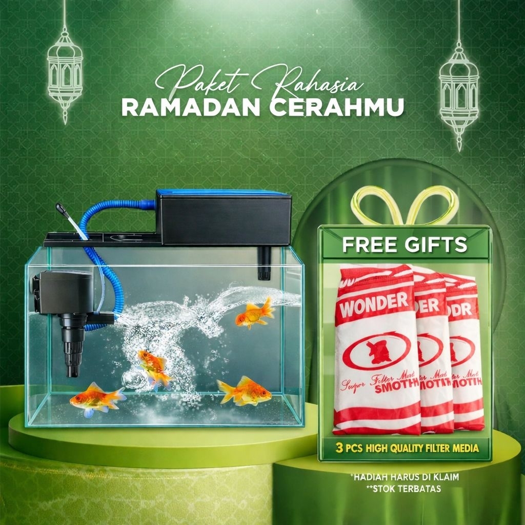 Pompa Filter Komplit Top Filter Box Aquarium 3 In 1 Top Filter SP 1200 Garansi (BOX LEBIH BESAR)