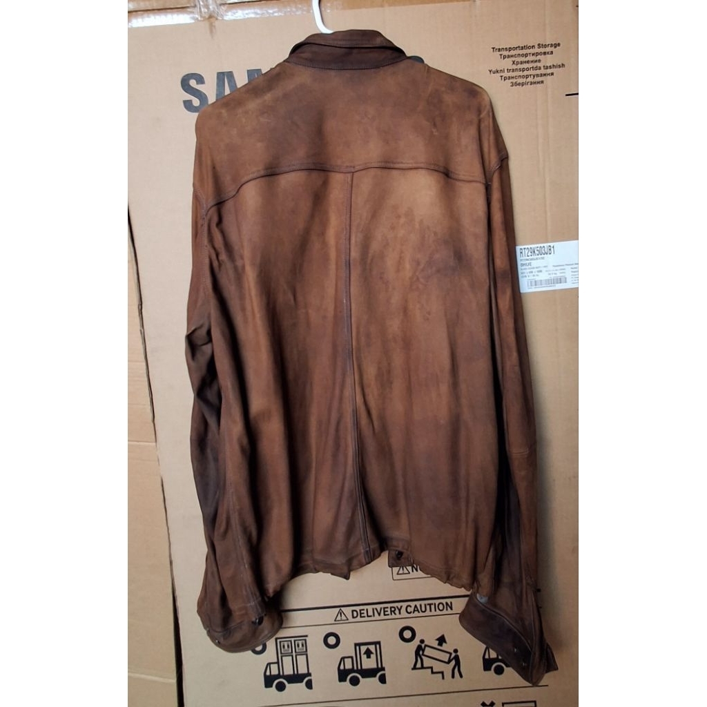 jaket kulit massimo dutti size xl