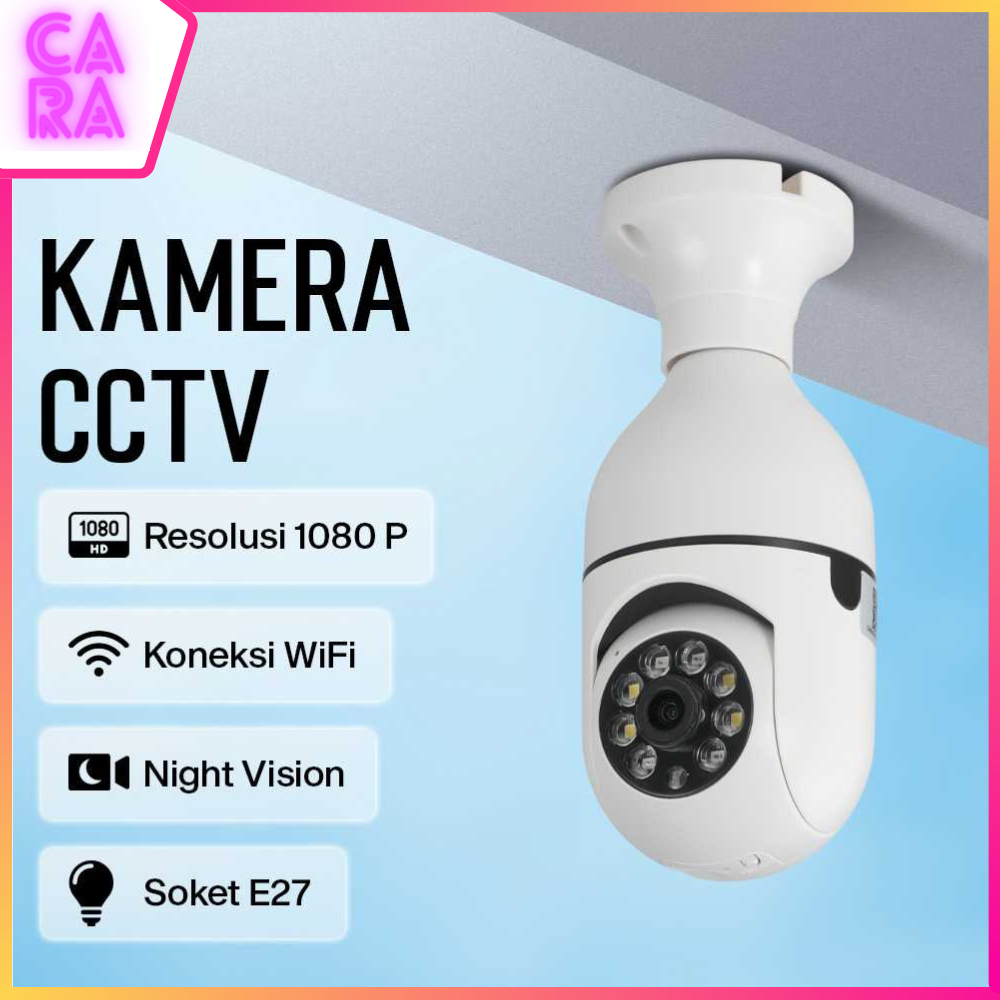 Kamera CCTV Indoor Bohlam WiFi IP Camera IR Detection E27 1080P 2MP - YS-2303