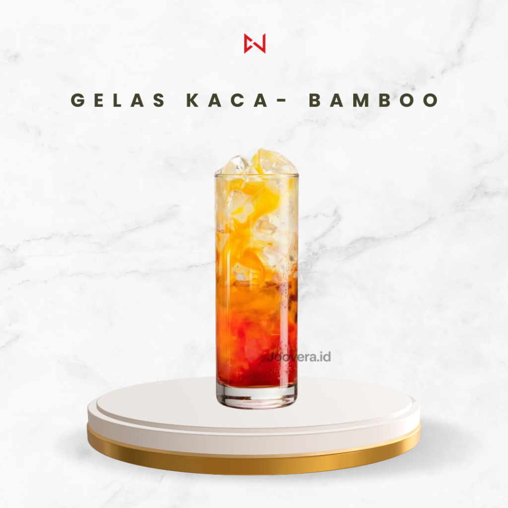 Gelas Kaca Bamboo 340ml - Gelas Tinggi Citinova Set 6 Pcs | Cafe Resto Hotel