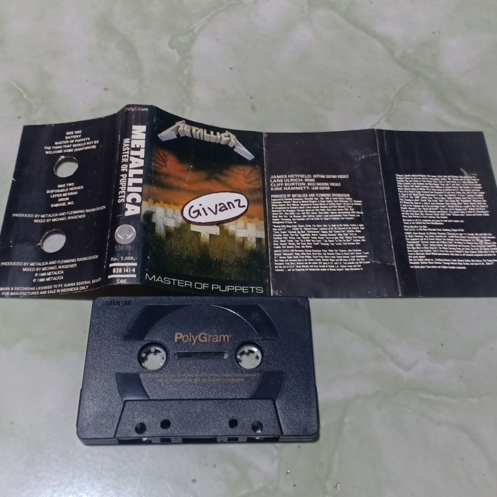 kaset pita METALLICA - Master of puppets