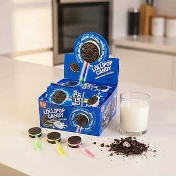 DSM Permen Nyala Viral Lollipop Oreo gagang menyala 1box isi 30 pcs cocok semua usia