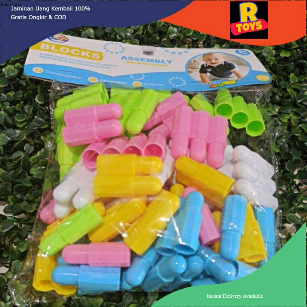 Mainan Anak Edukasi Lego Balok Isi Banyak Bentuk Peluru Mainan Block Puzzle Peluru Besar LB 8 SNI