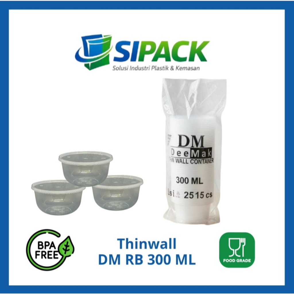 DM RB Cup 300ml | Gelas Plastik 300ml | Cup Plastik Transparan Serbaguna