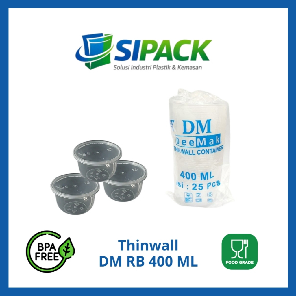 DM RB Cup 400ml | Gelas Plastik 400ml | Cup Plastik Transparan Serbaguna