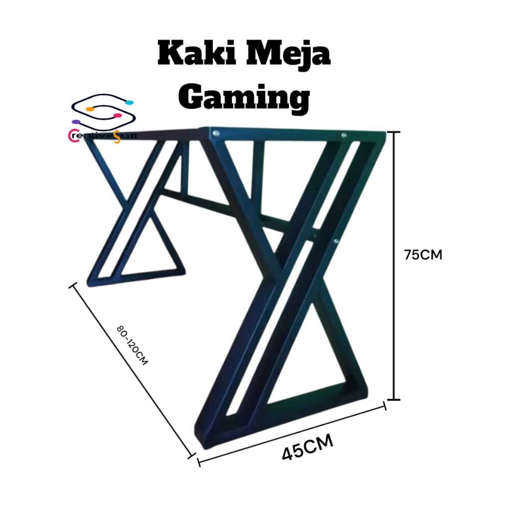 Satu Set Kaki Meja Minimalis  // Kaki Meja Komputer Gaming // Kaki Meja Knockdown - Kaki Meja Komput