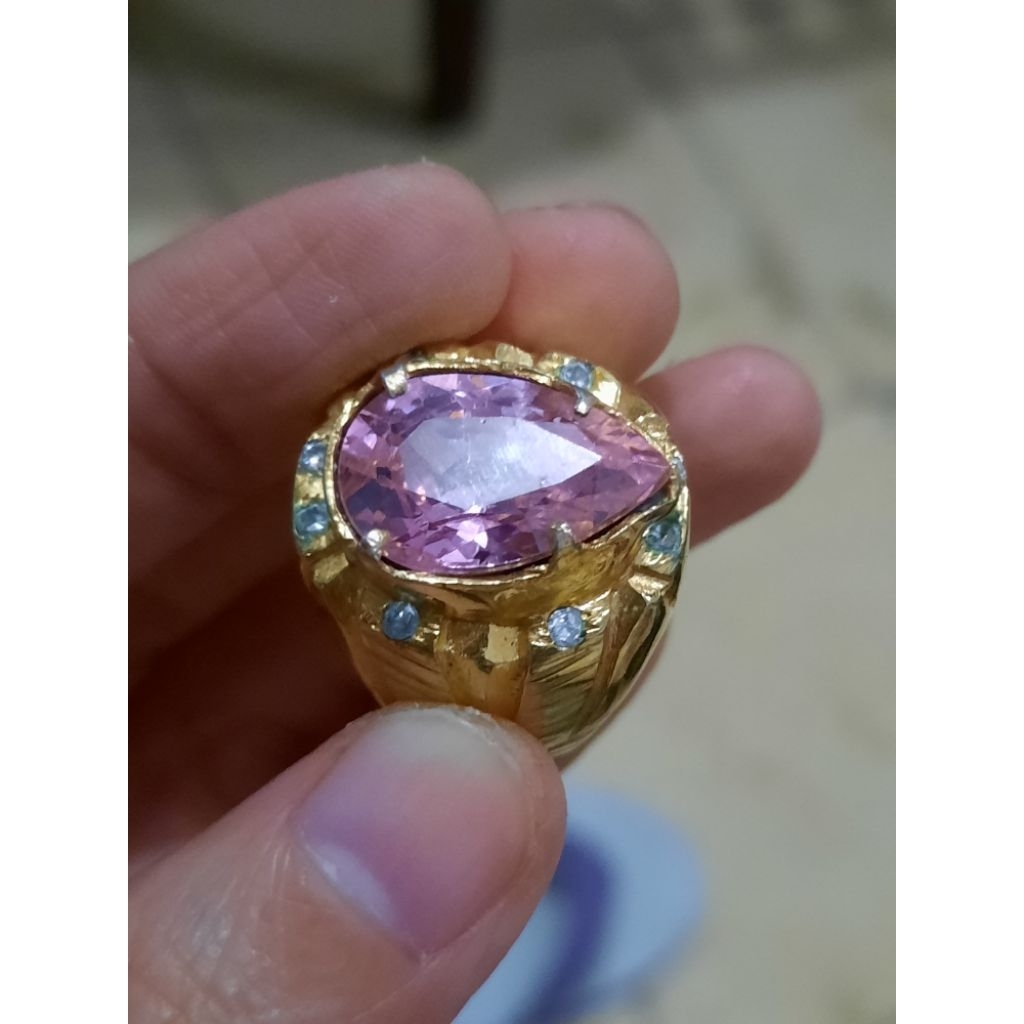 Batu Cincin Pink Sircone Asli / Batu permata zircon Asli