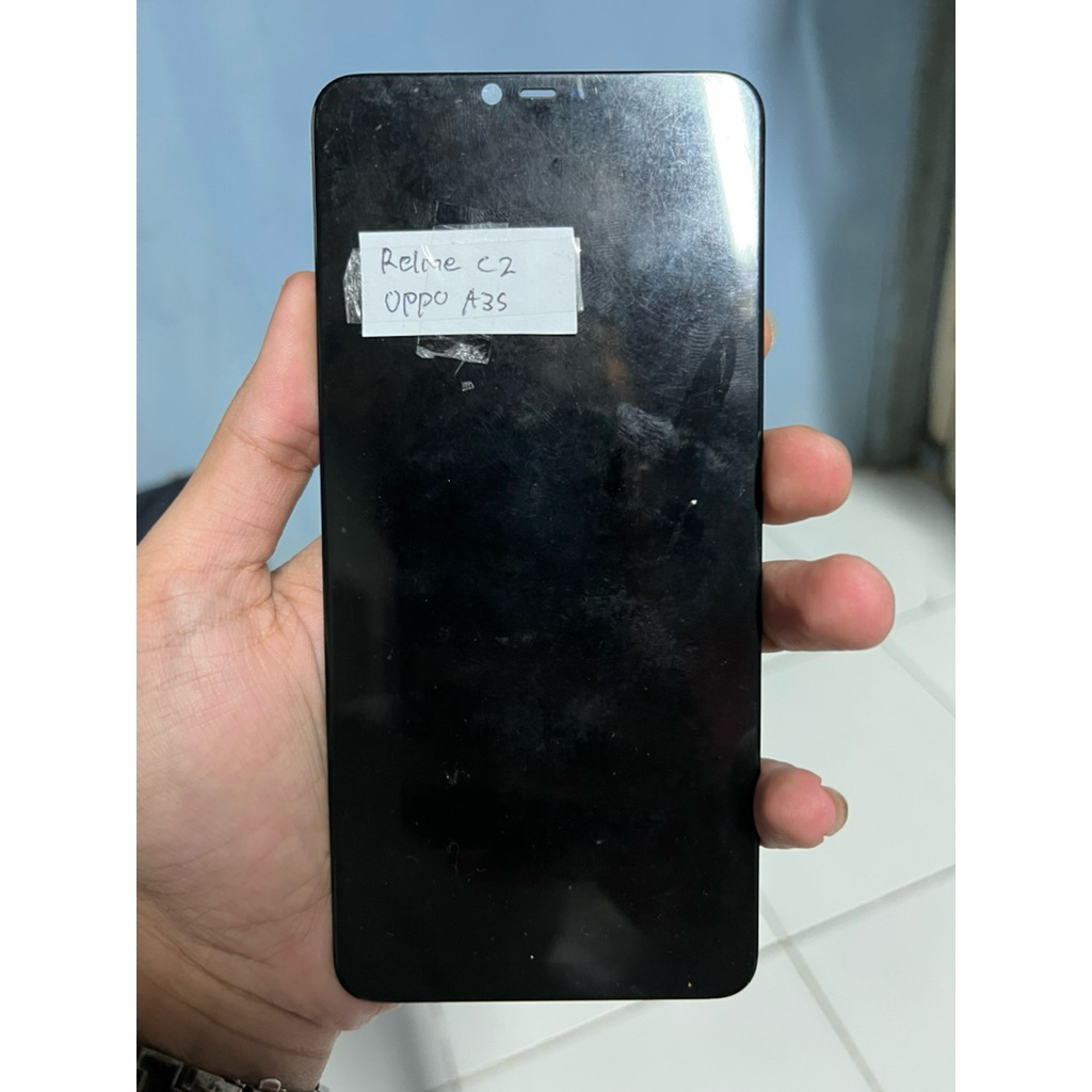 LCD Realme C2 / Oppo A3s original cabutan 100%