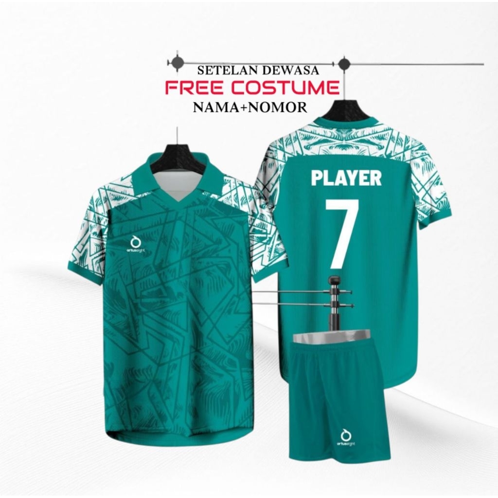 Costume Jersey Futsal Printing 1 set Baju Olahraga Sepakbola Futsal Voli Baju Bola Murah