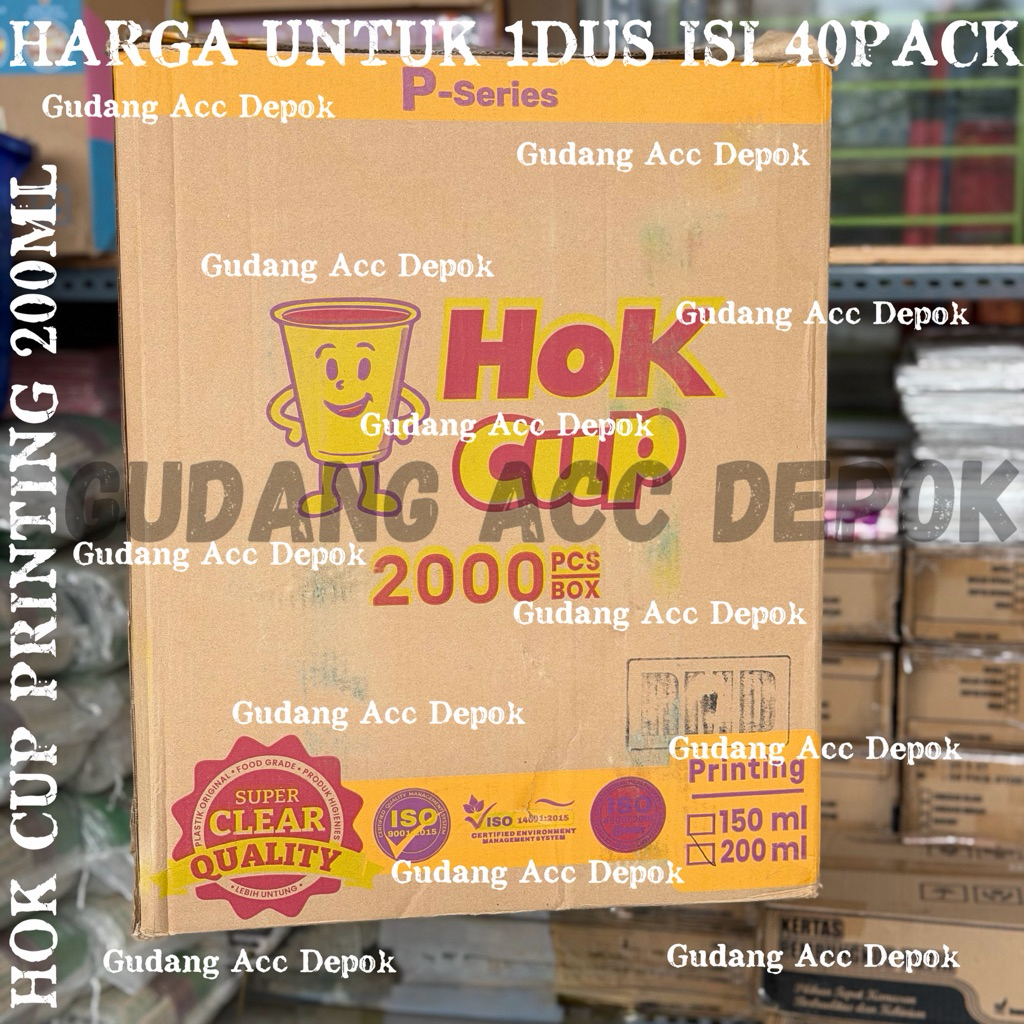 (1DUS ISI 40PACK) GELAS MOTIF KOPI HOK CUP 200ML | GELAS PLASTIK PRINTING LETS TAKE COFFEE  | CUP GE