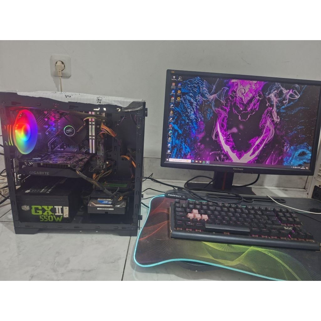 TERMURAH Pc Gaming Pc Editing Pc Rakitan Pc Fullset Pc Streaming live core i3 gen 10 GTX 1650 super 
