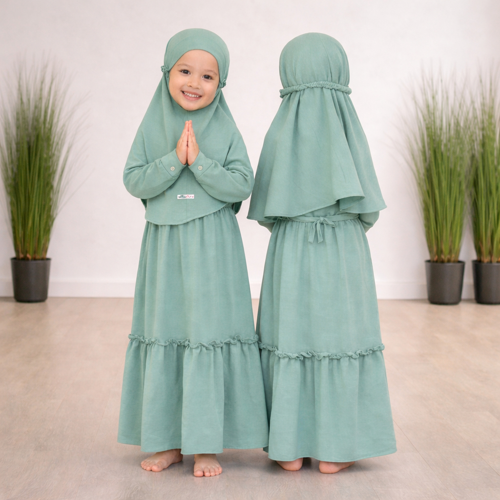 Gamis Anak Perempuan Bahan Adem Bahan Jatuh