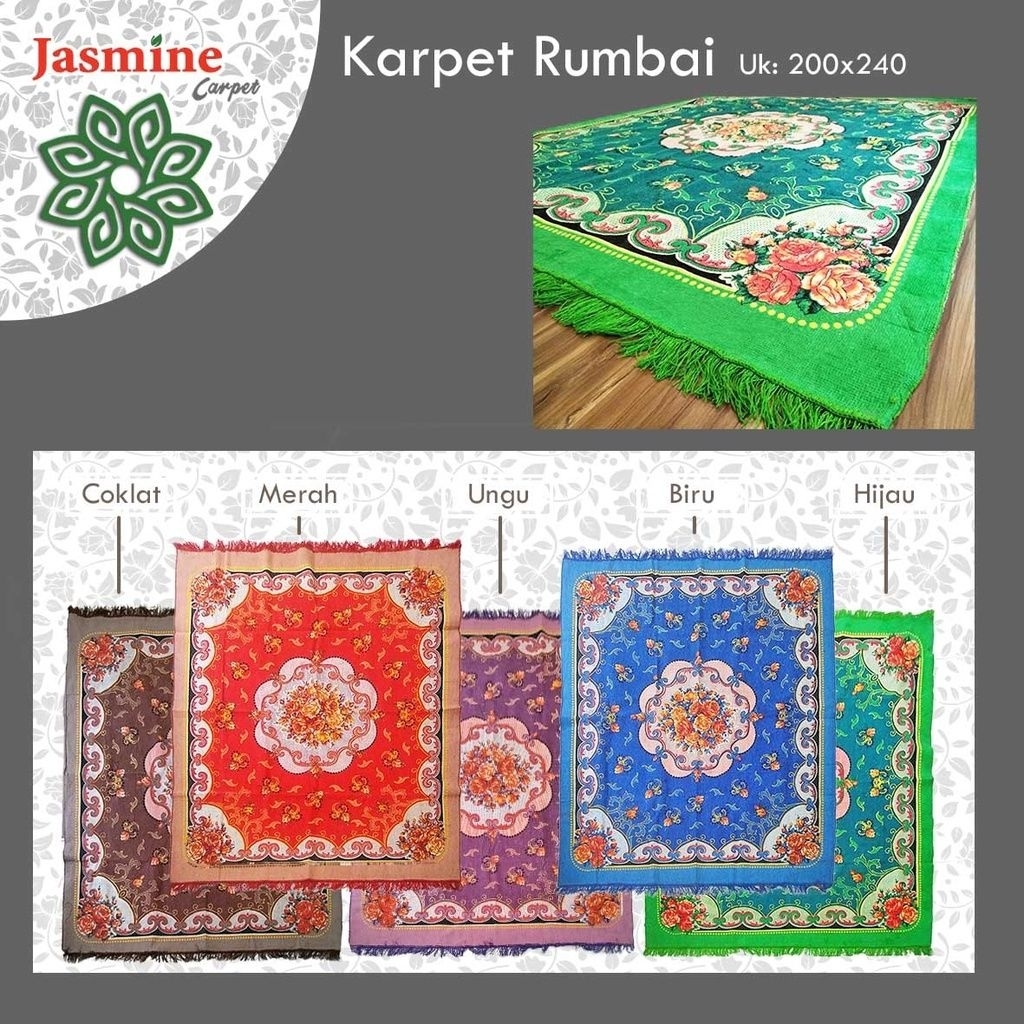 KARPET JASMINE ALADIN UKURAN 240x198CM KARPET LANTAI RUANG TAMU