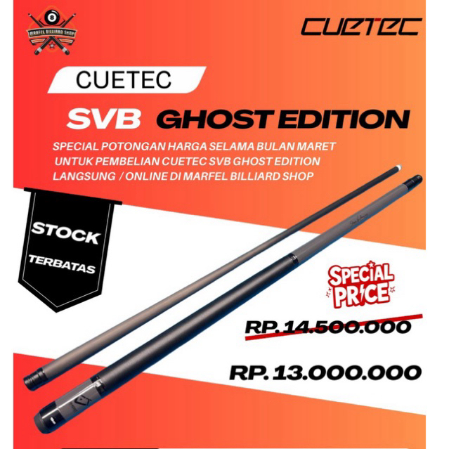 Stick Billiard Cuetec SVB Ghost Edition Baru