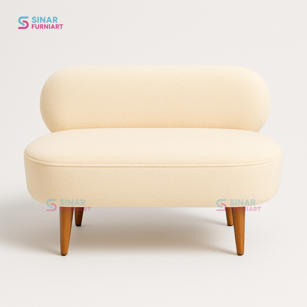 Sofa Foxy Sandaran Elegan Minimalis Nyaman & Estetik / Sofa Bulat Kecil Kualitas Terbaik