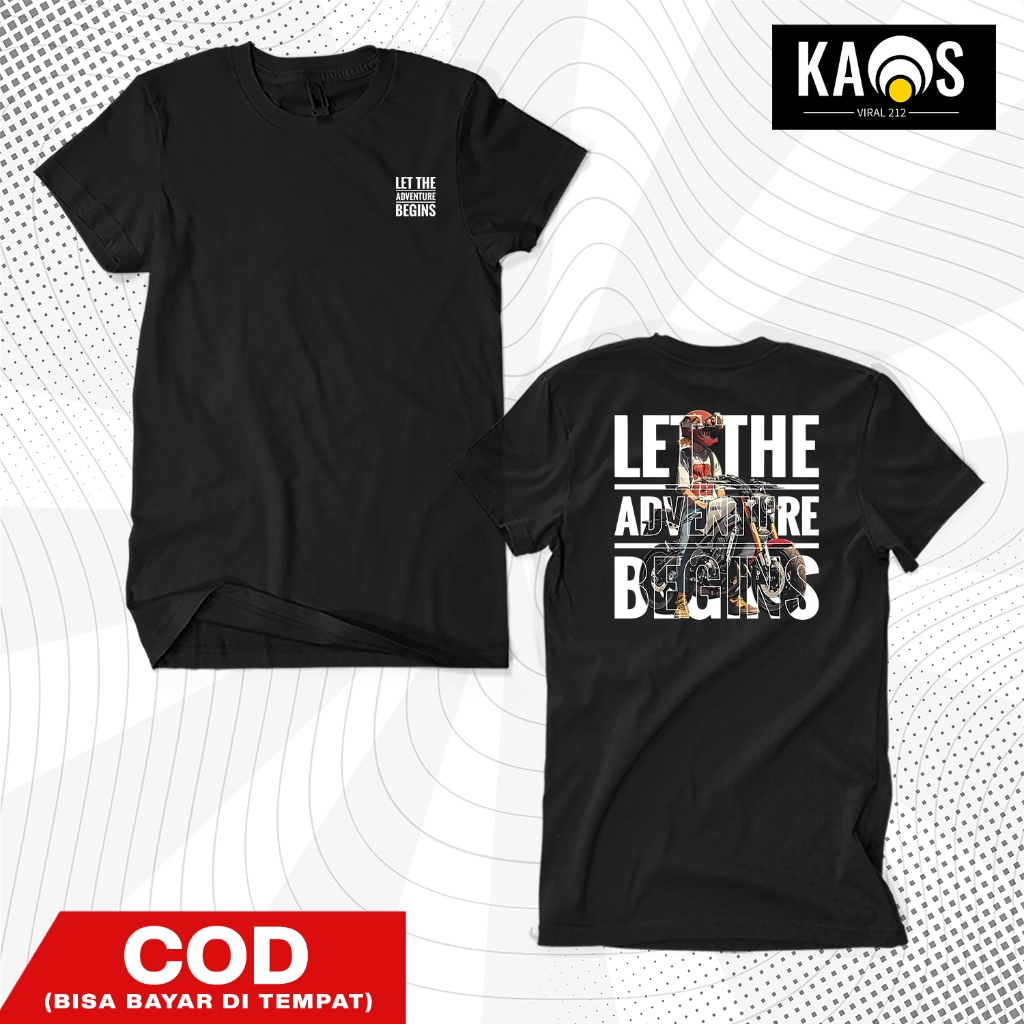 Baju Kaos Motor Touring Adventure - Kaos Biker Distro Cotton Combed 30s