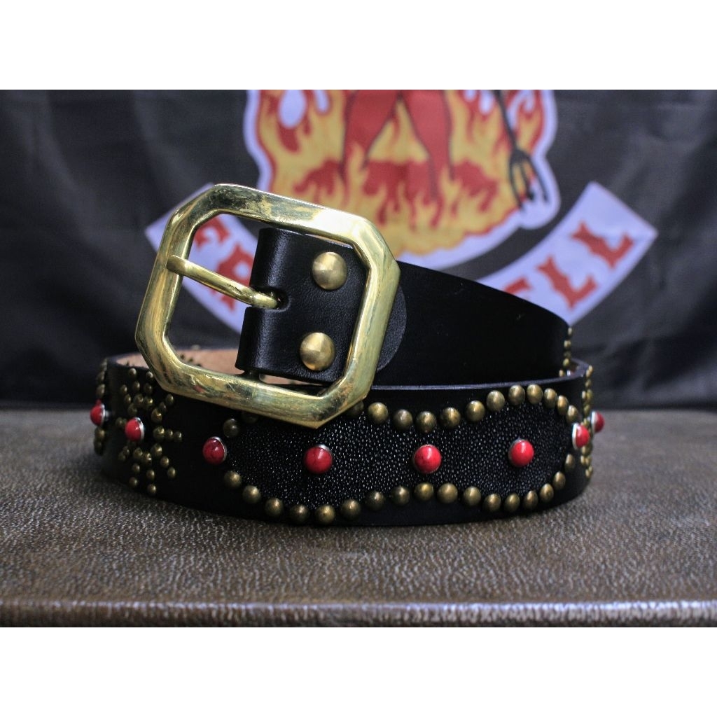 Western Studded belt - Vintage Studed belt - Ikat Pinggang Studed